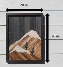 Load image into Gallery viewer, Starlit Mountains wood wall art

